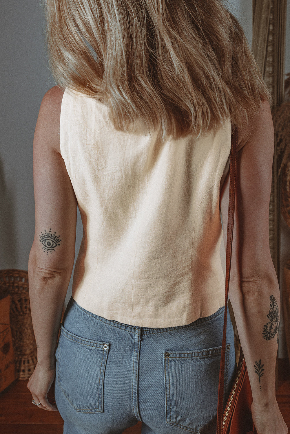 Gilet boutonné a col en V coupe slim