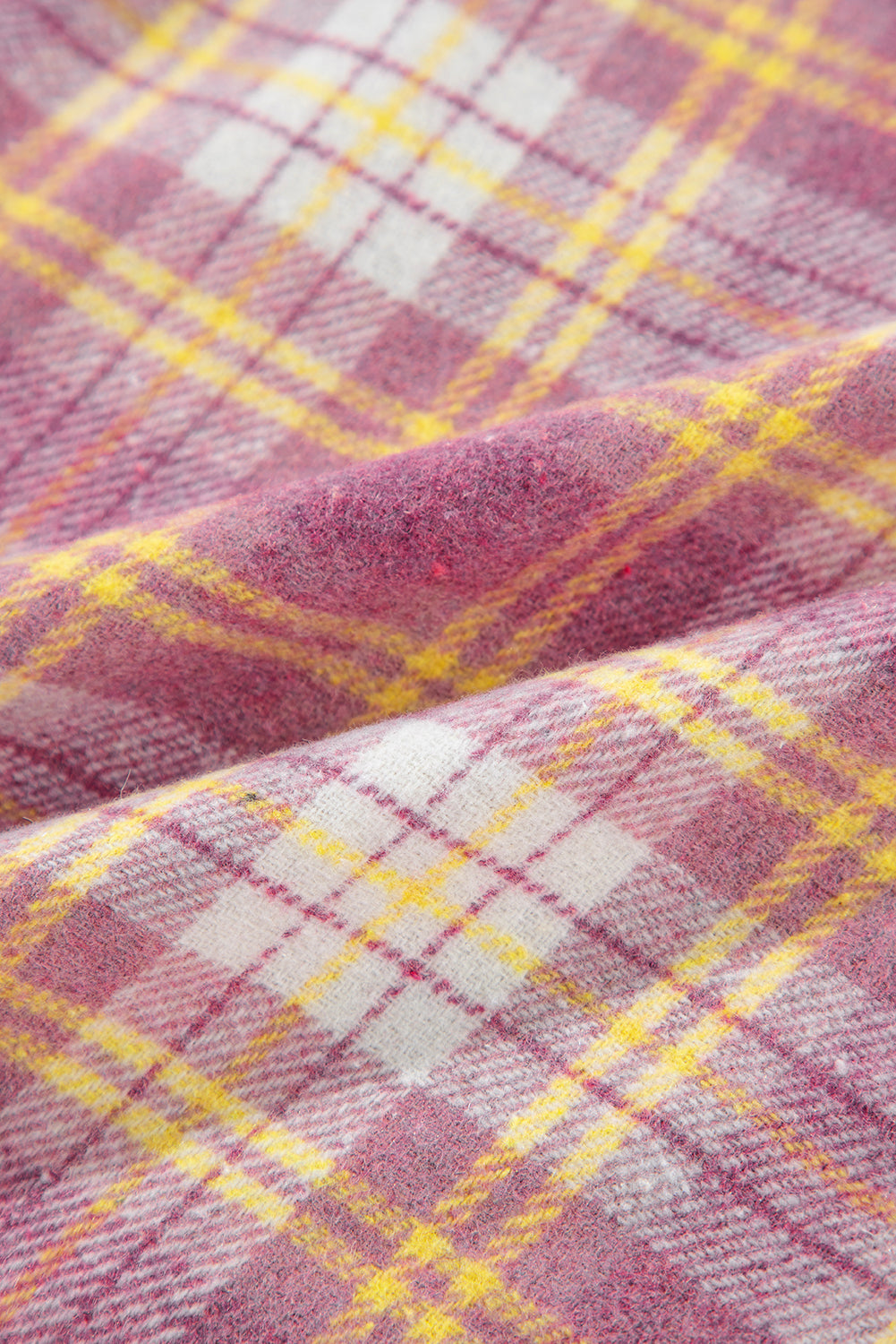 Veste à manches longues et poche poitrine imprimée à carreaux