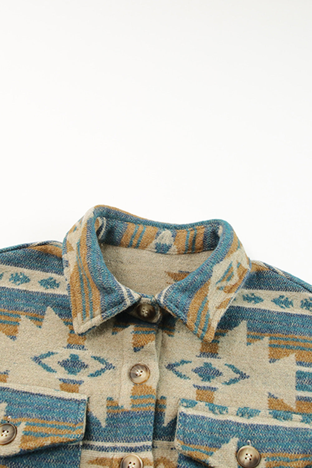 Veste style western avec poche à rabat et imprimé aztèque