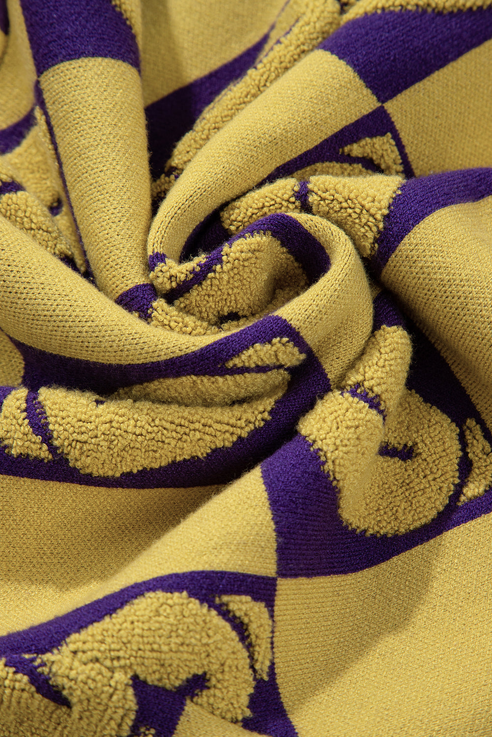 Pull a manches courtes bouffantes en blocs de couleurs a carreaux Rugby