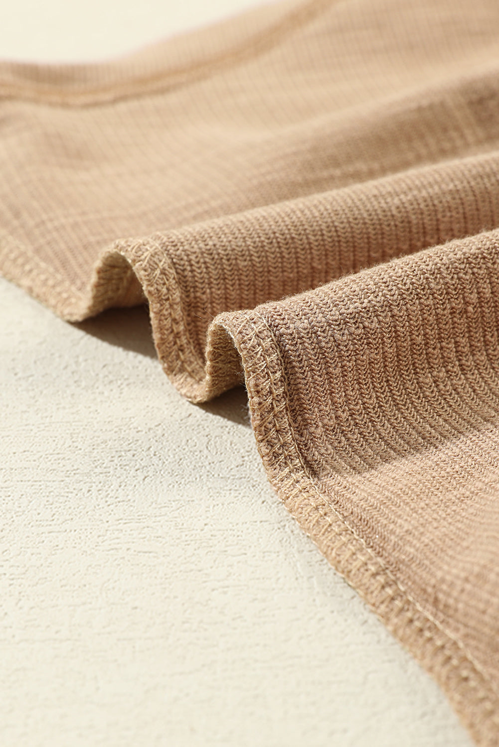 Haut en tricot cotelé patchwork à manches en gaze florale