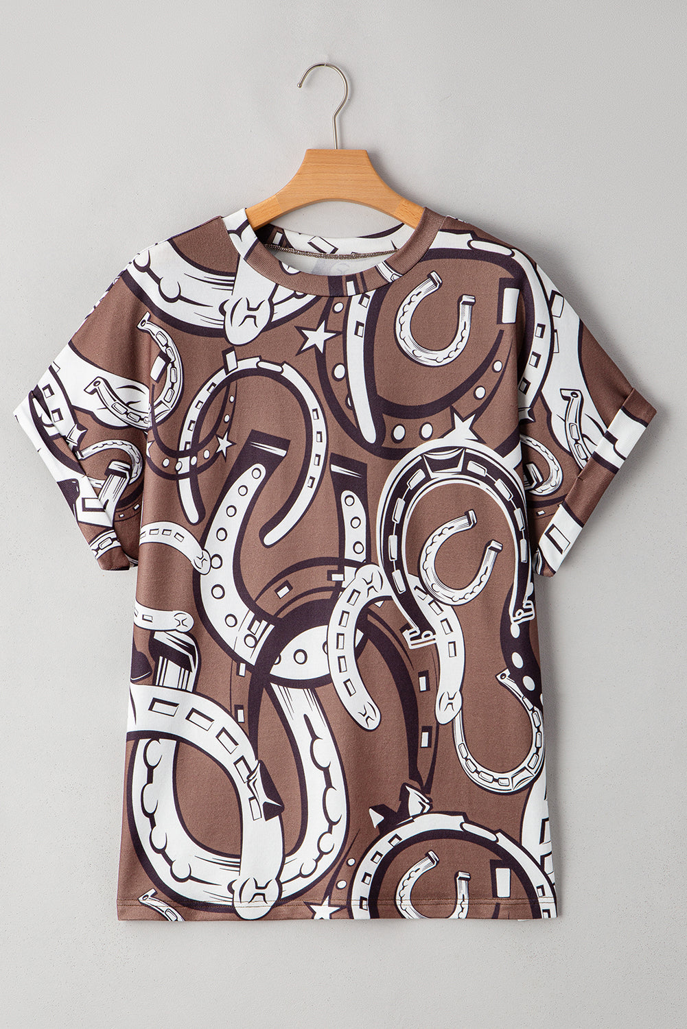 T-shirt Dolman graphique Lucky Horseshoes