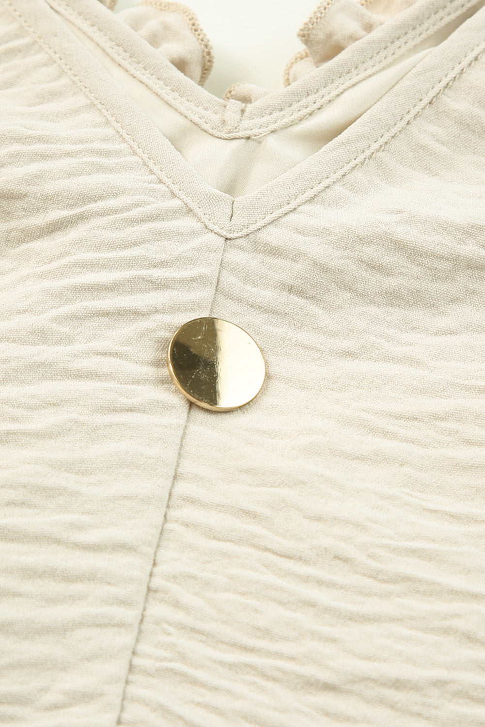 Robe longue sans manches à col en V avec ceinture élastique