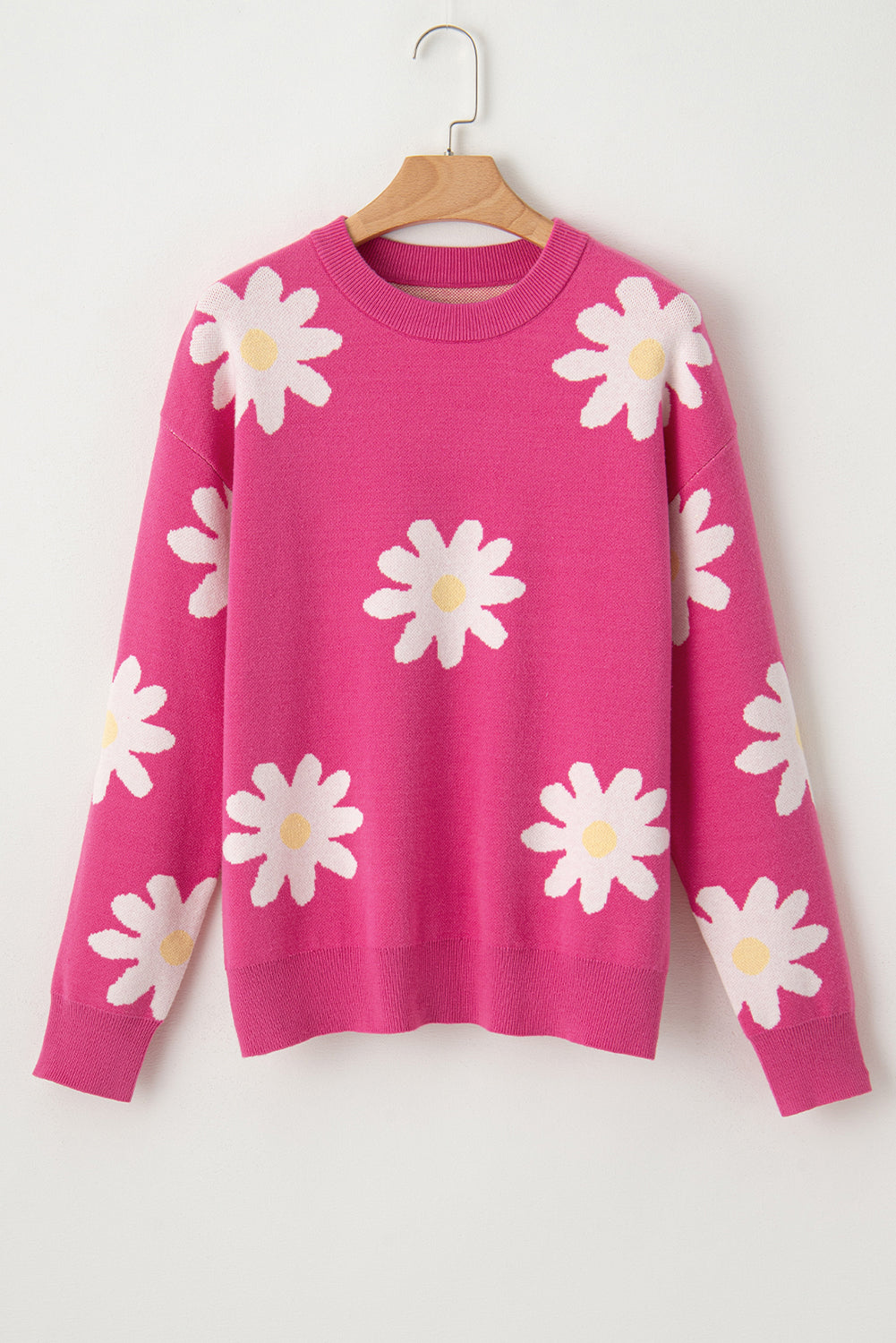 Pull a manches longues et col rond Daisy Flower