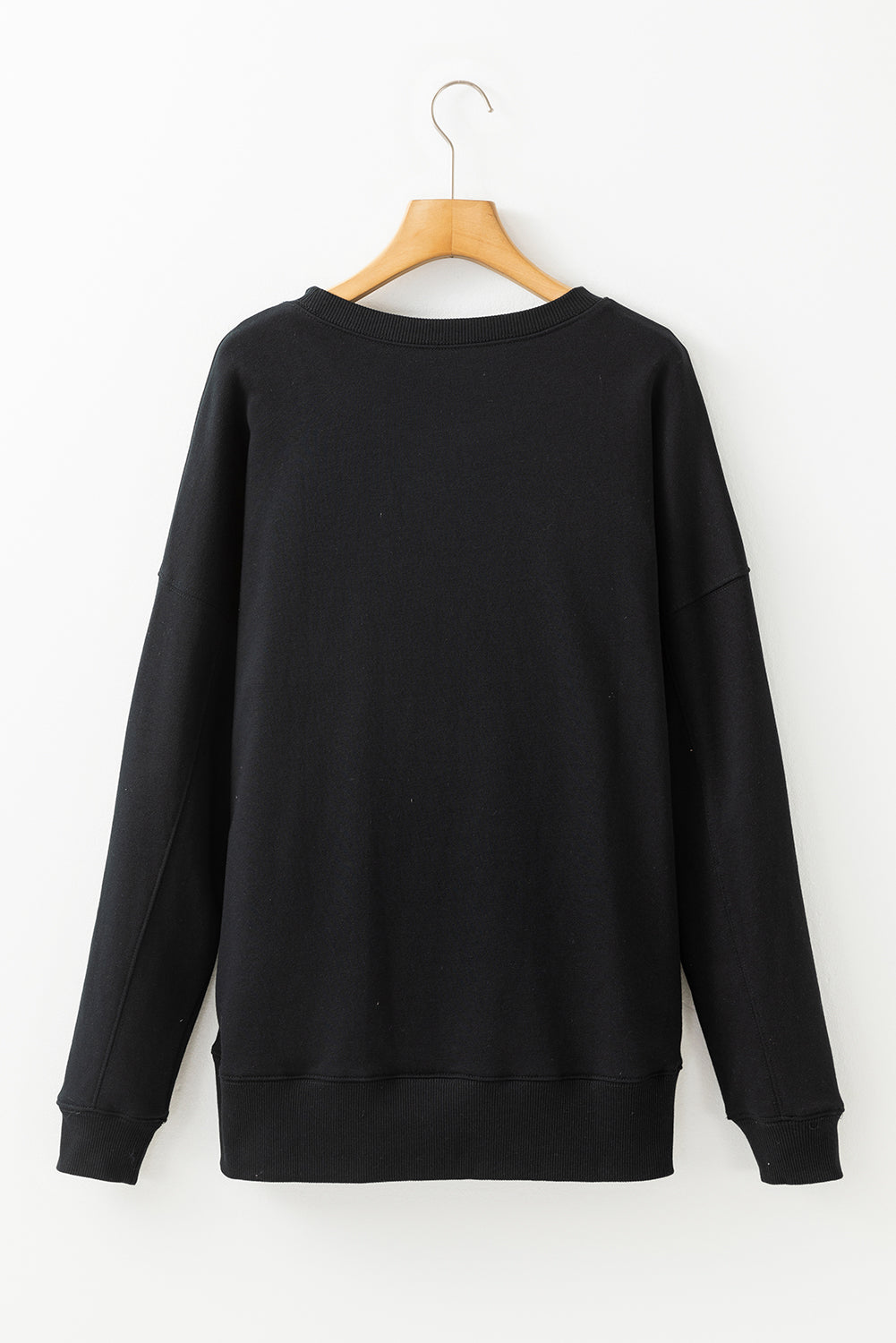 Sweat-shirt ample avec poches et coutures croisées a épaules tombantes