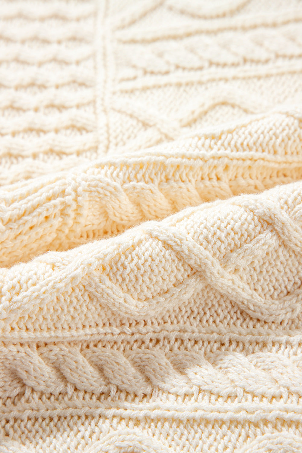 Débardeur pull en tricot torsadé avec emmanchures Dolman