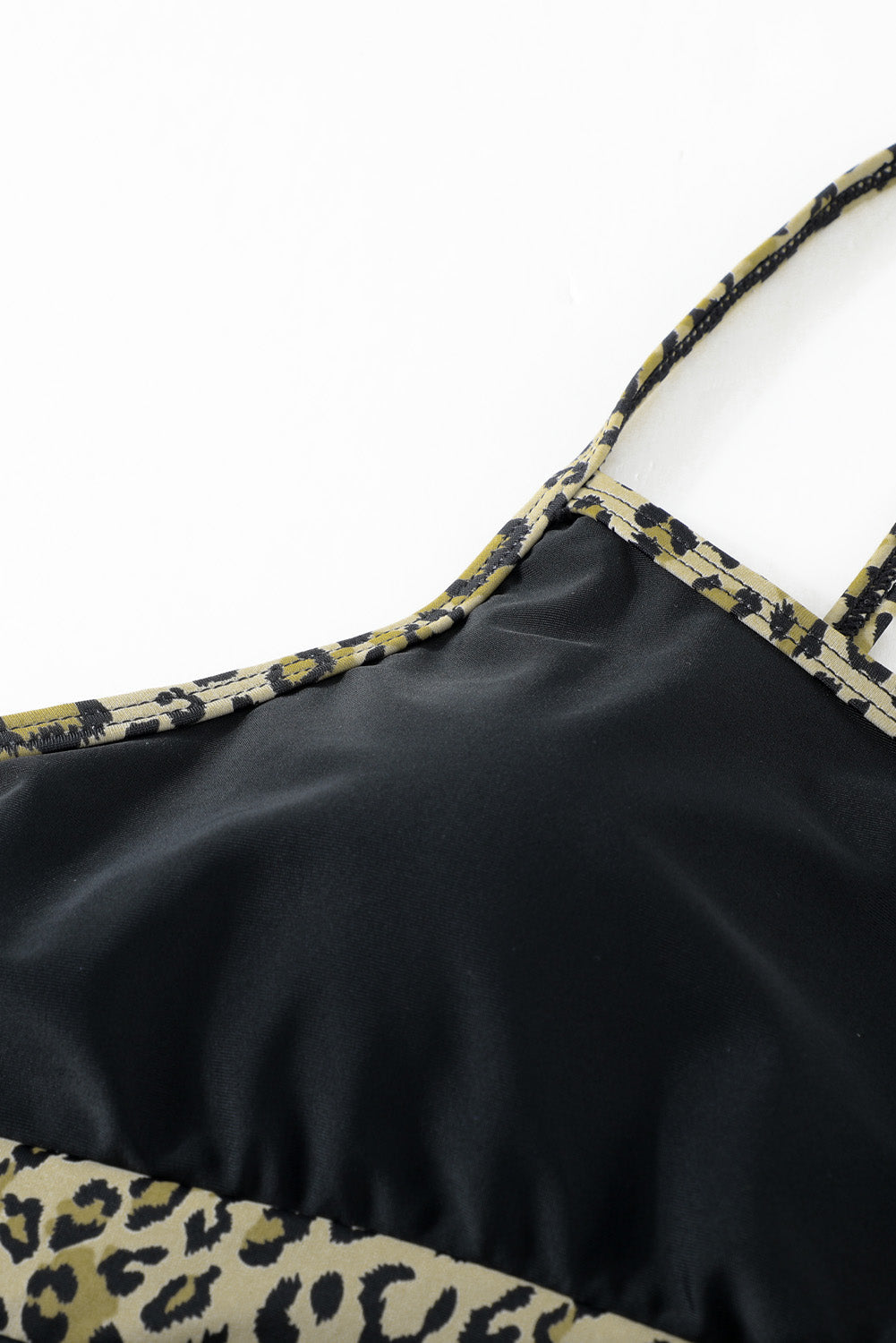 Maillot de bain taille haute caraco color block