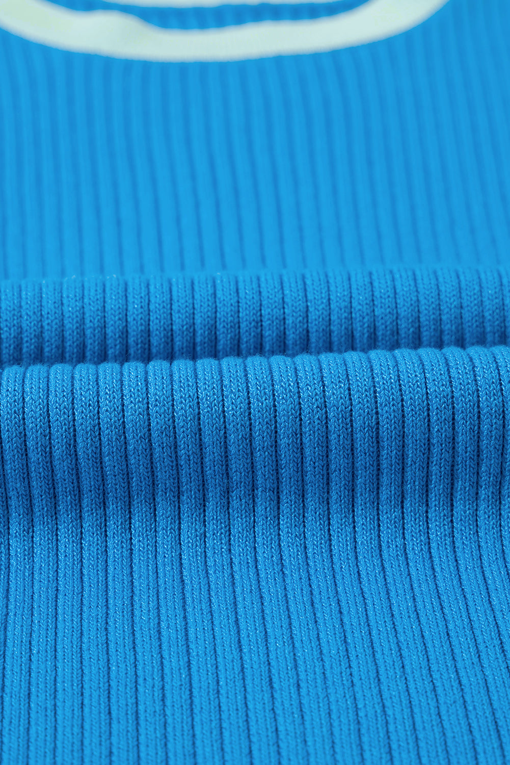 Débardeur à col en U en tricot côtelé à bords color block