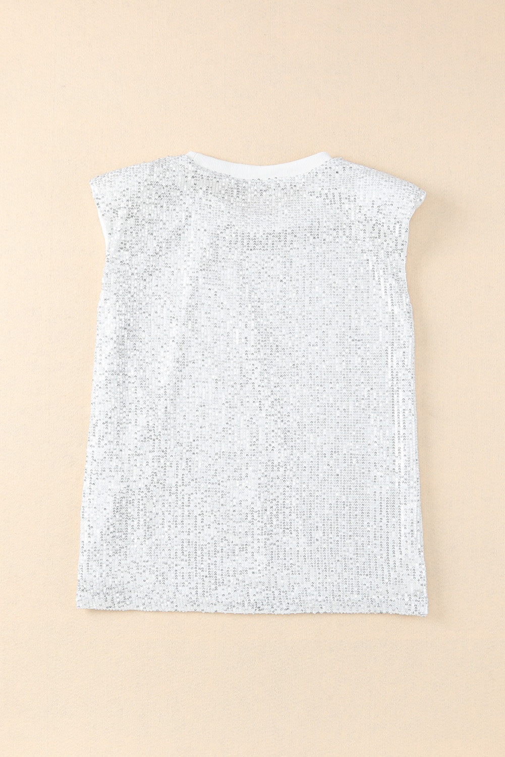 Débardeur a col rond et sequins