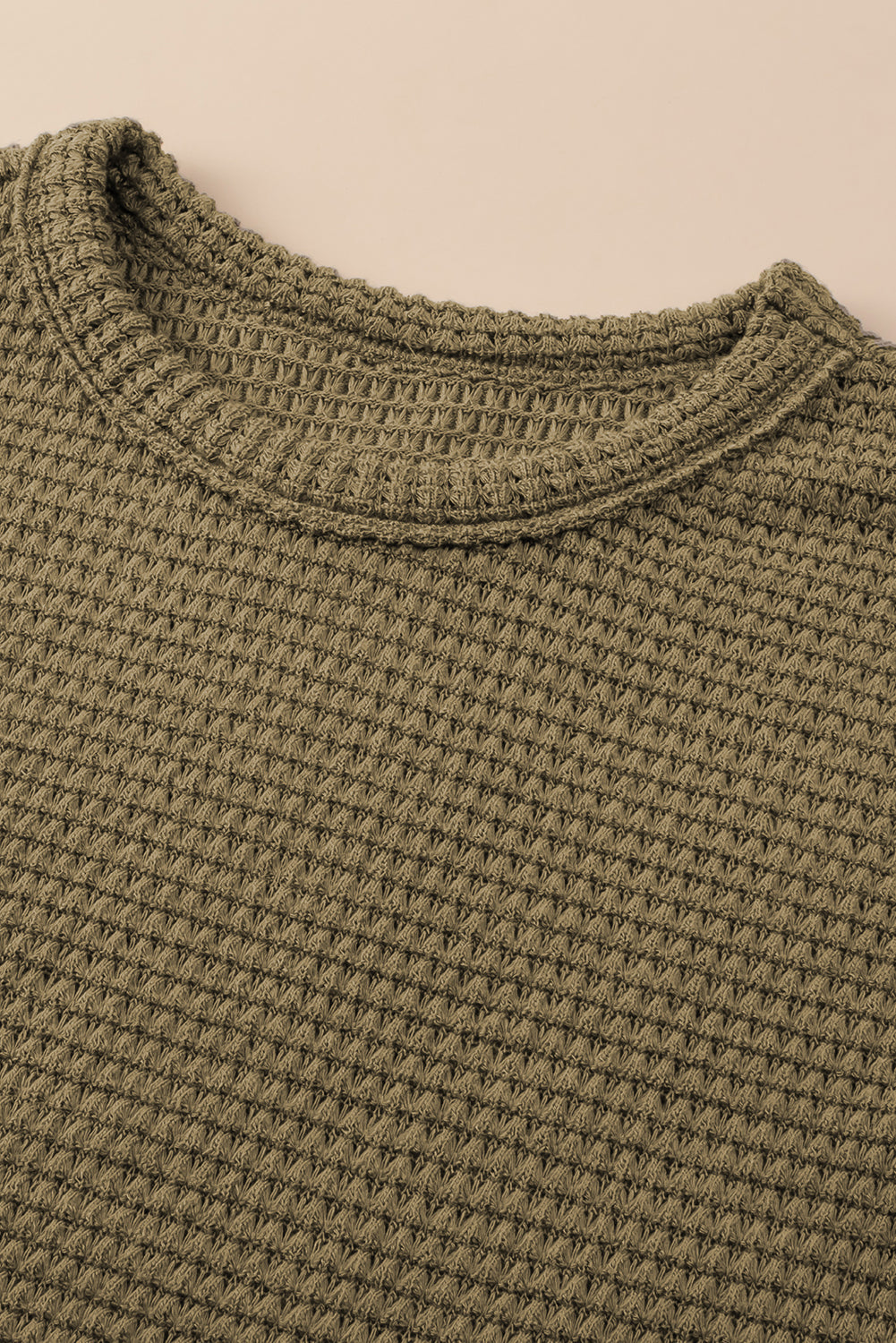 Robe longue sans manches en tricot gaufré avec fentes