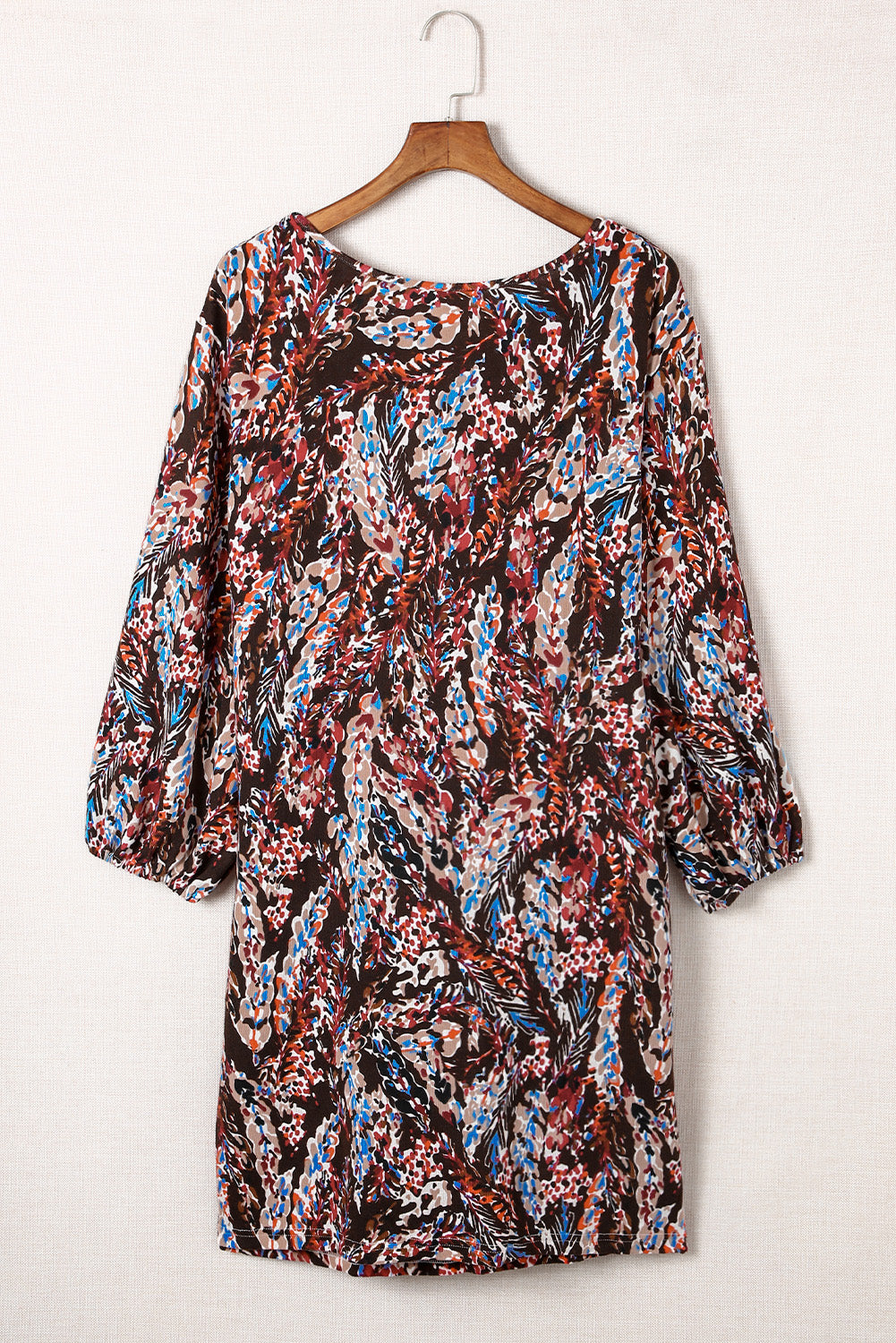 Mini-robe rouge à imprimé floral de grande taille
