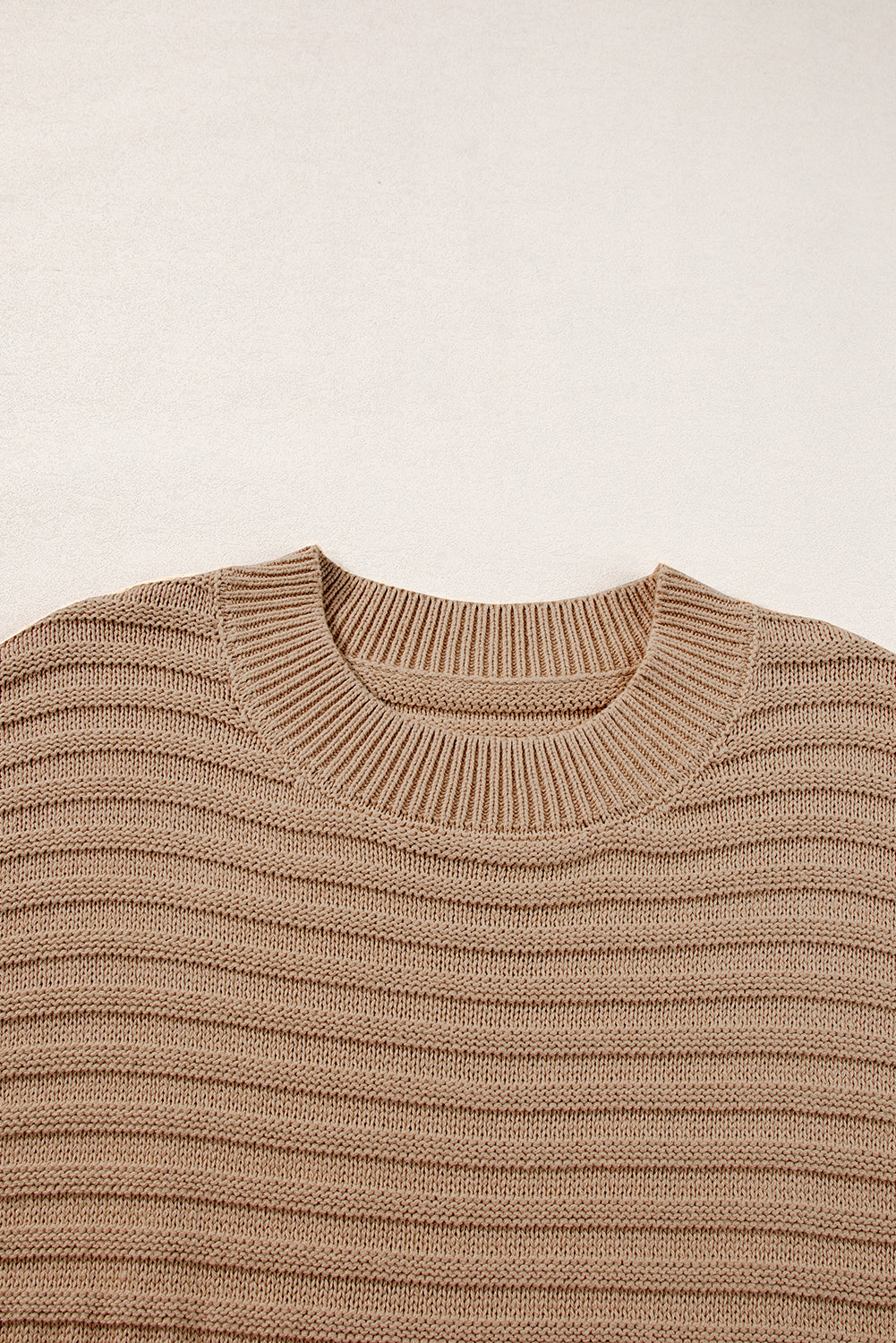 T-shirt pull a manches larges en tricot côtelé