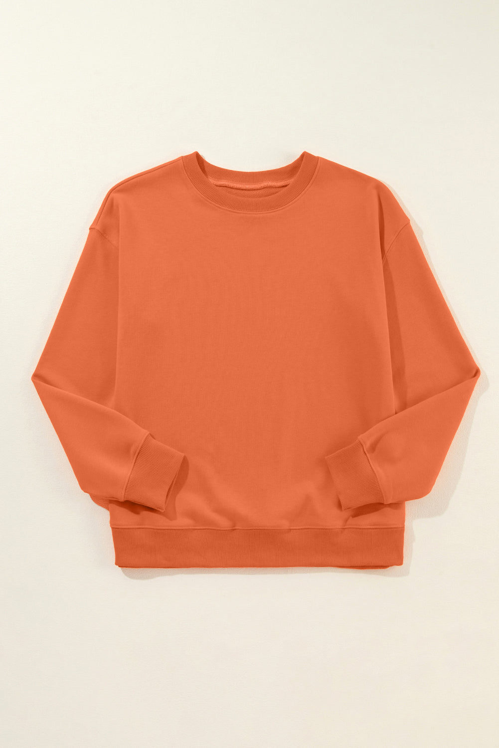 Sweat-shirt classique uni à col rond
