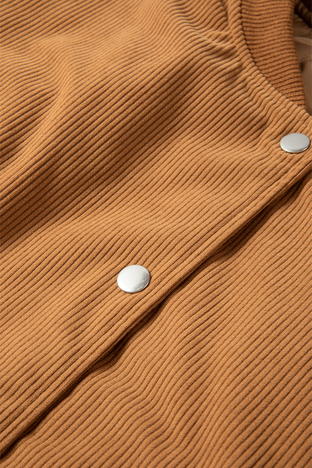Blouson aviateur boutonné en molleton de velours côtelé