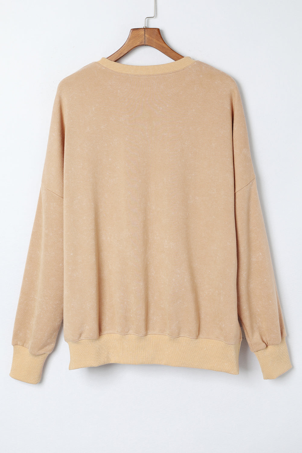 Sweat-shirt surdimensionné à épaules tombantes et bordure côtelée