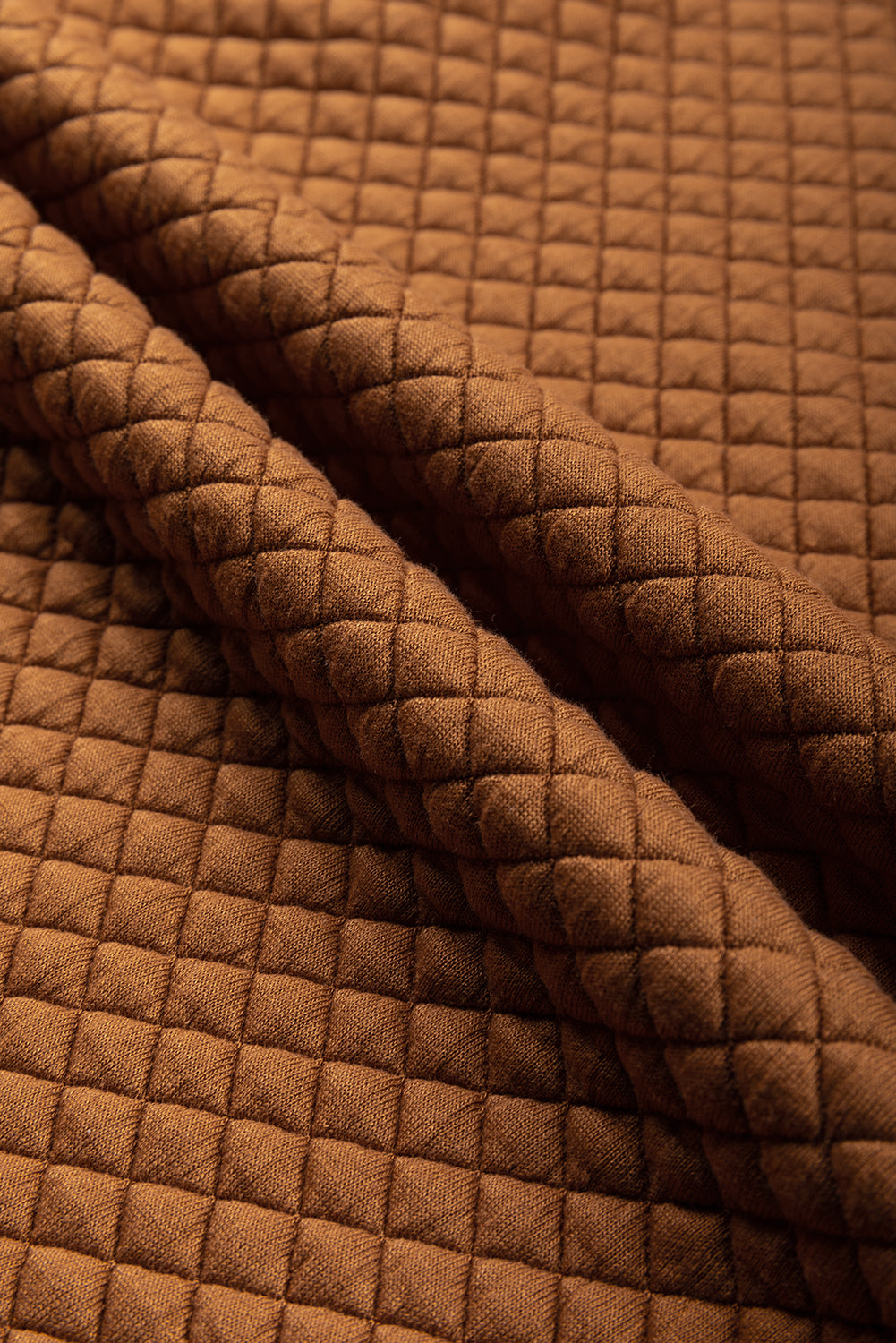 Sweat-shirt à manches bouffantes matelassé de couleur unie