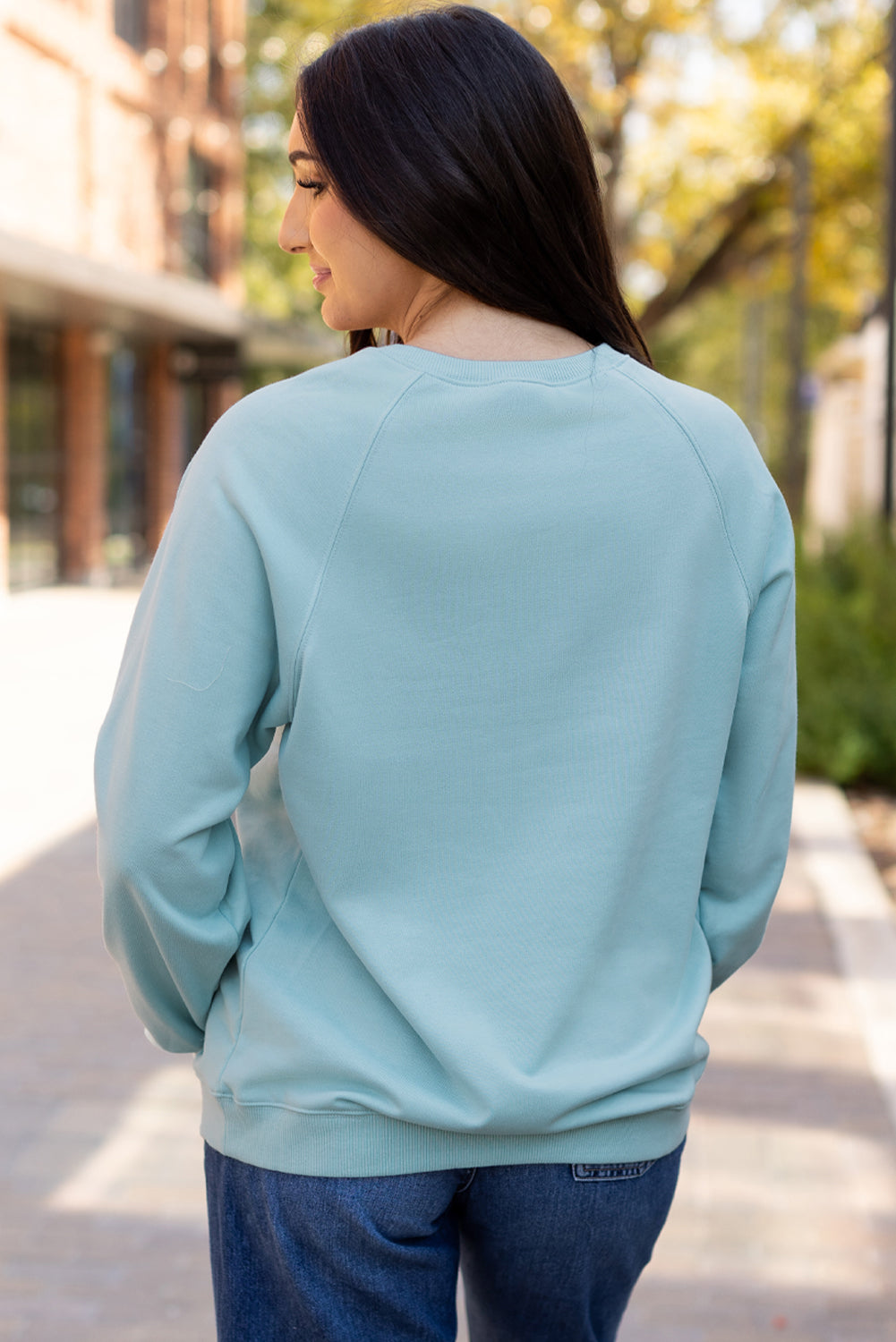 Sweat-shirt a rayures color block arc-en-ciel