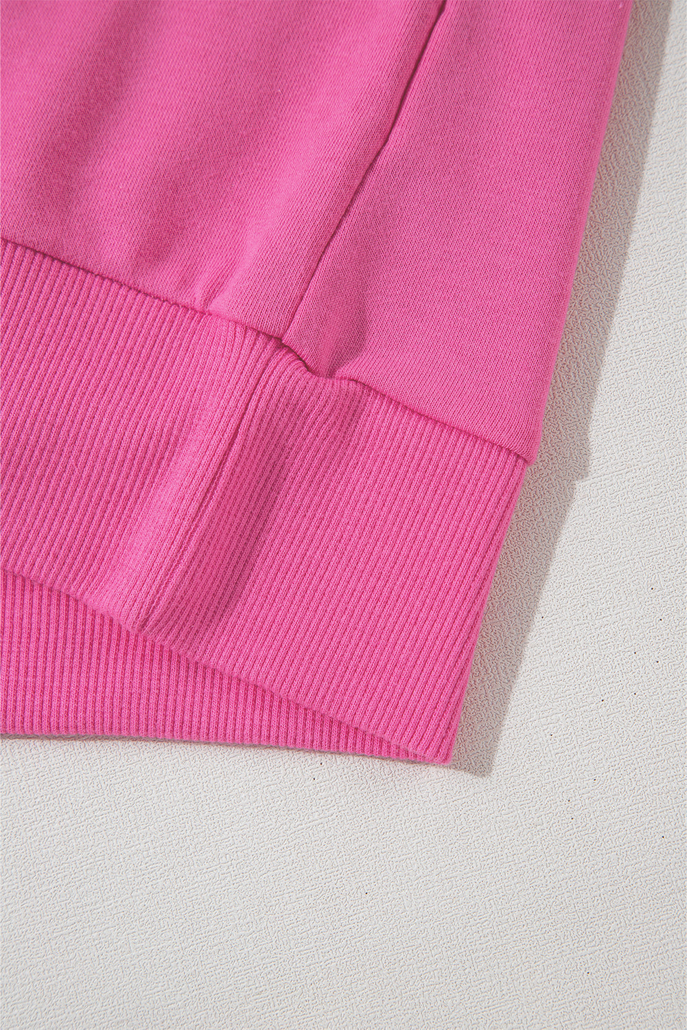 Sweat-shirt texturé à col rond et patchwork