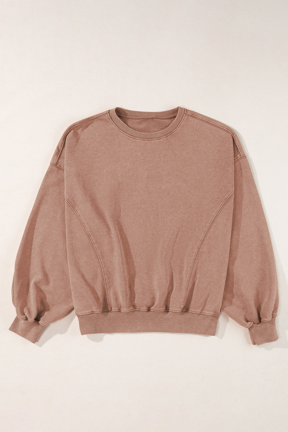 Sweat-shirt a coutures apparentes, manches chauve-souris et épaules tombantes