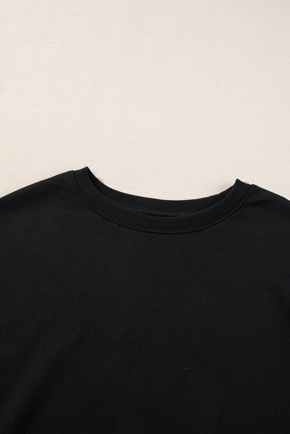 Sweat-shirt classique uni à col rond