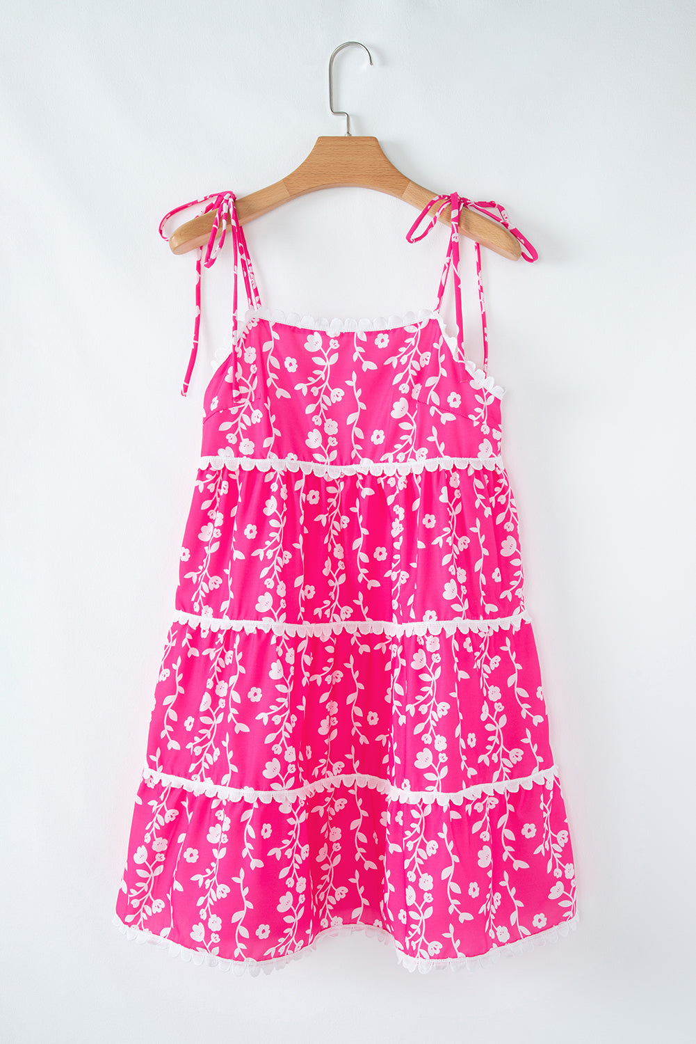Mini-robe sans manches à imprimé floral et patchs Ric Rac