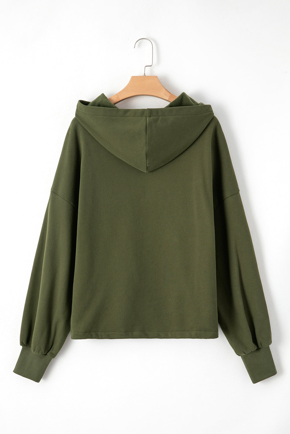 Sweat a capuche ample avec demi-fermeture éclair et poches kangourou doublées en polaire