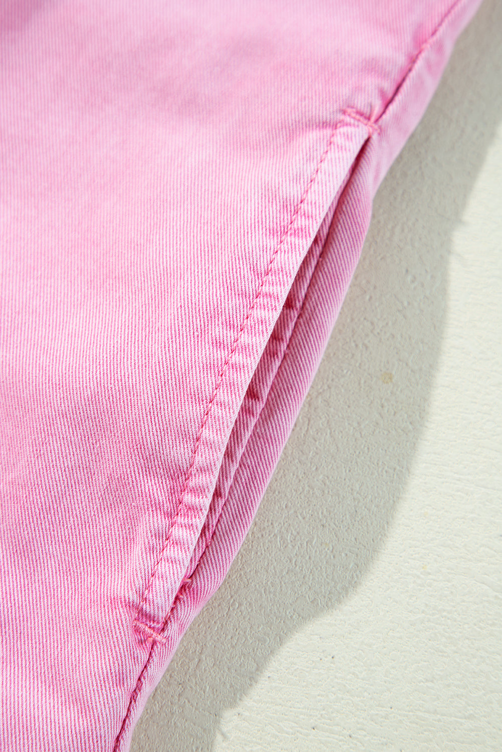 Robe chemise en jean à manches courtes et double poche poitrine