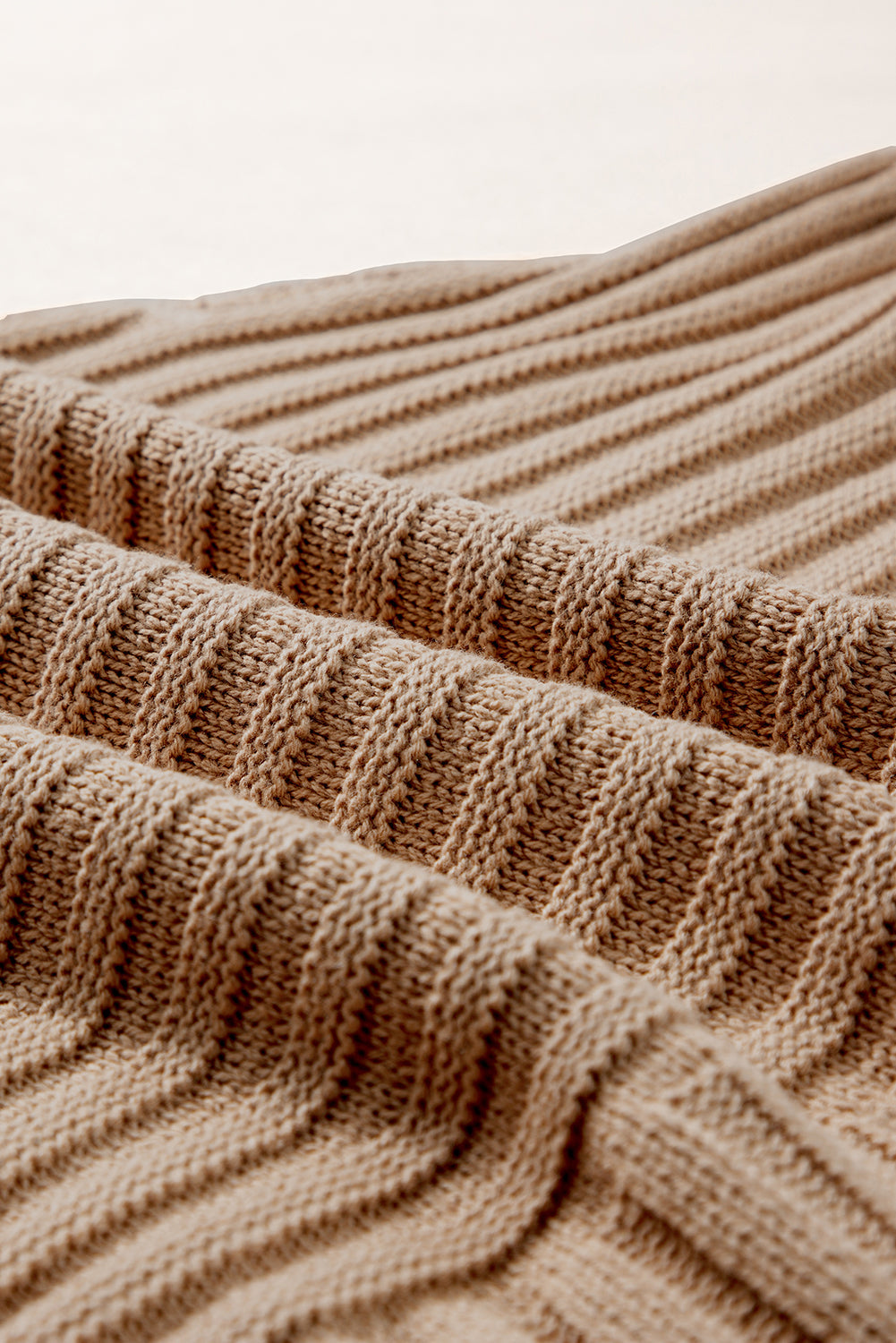 T-shirt pull a manches larges en tricot côtelé