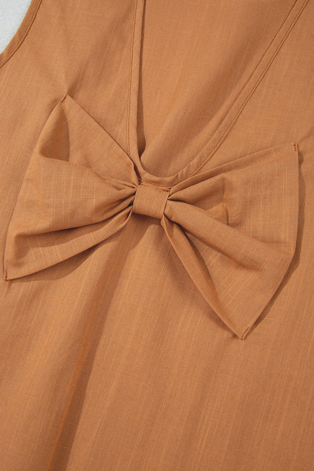 Débardeur dos nu en coton avec nœud en V