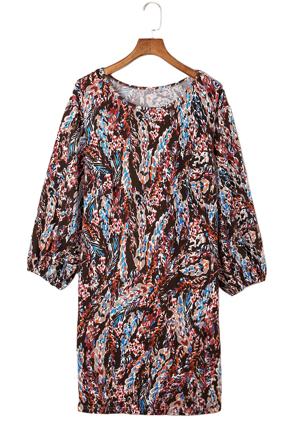 Mini-robe rouge à imprimé floral de grande taille
