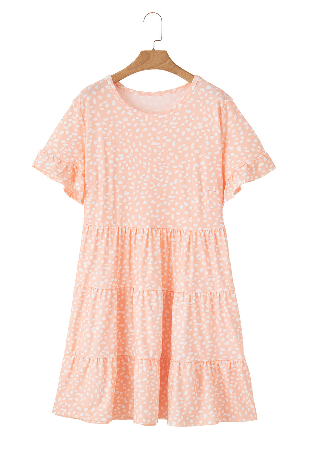 Robe à volants et volants à imprimé guépard, grande taille