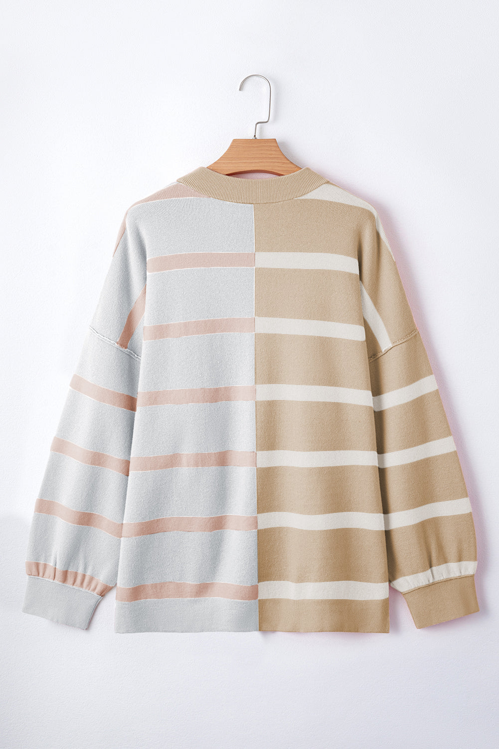 Pull surdimensionné à blocs de couleurs