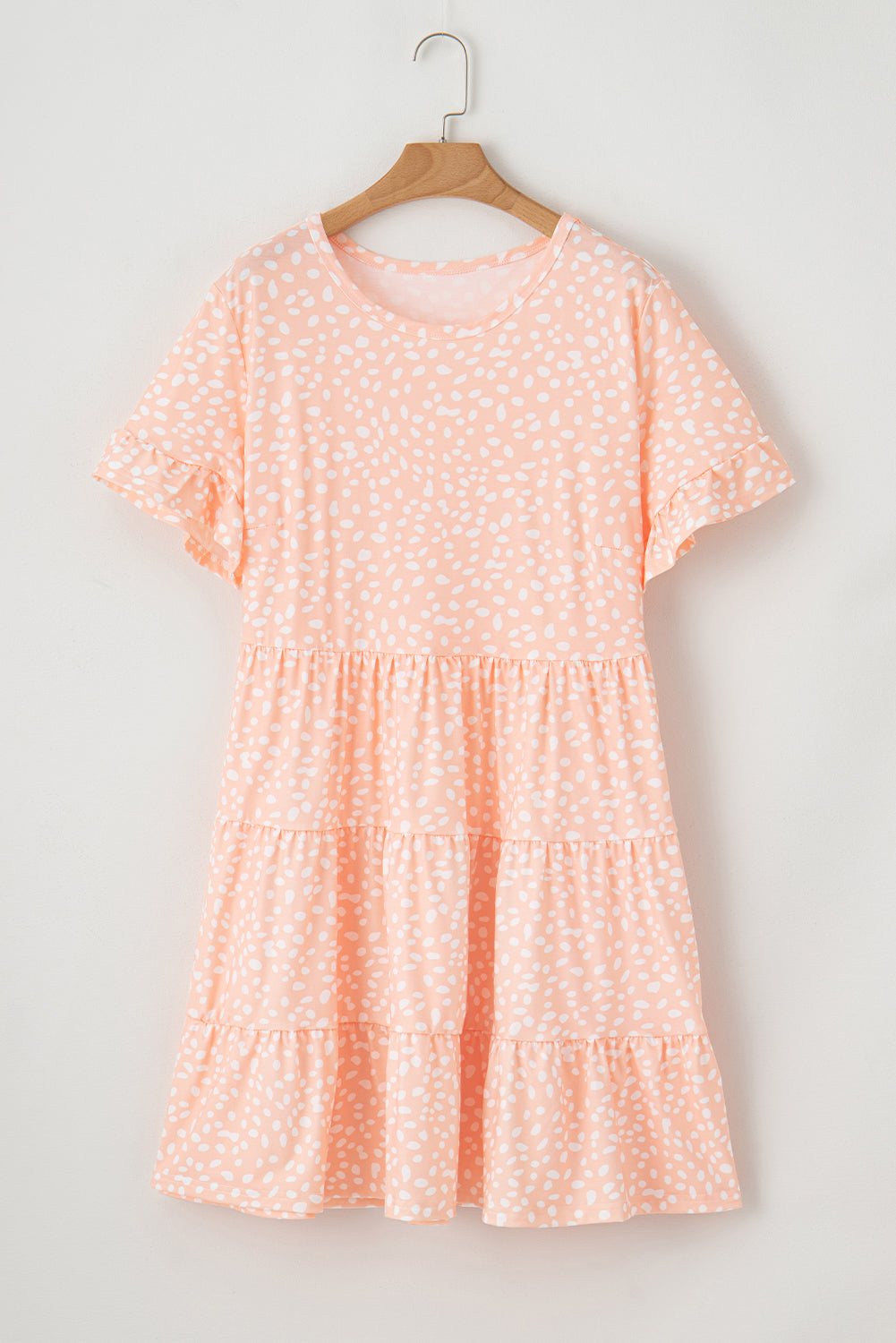 Robe à volants et volants à imprimé guépard, grande taille