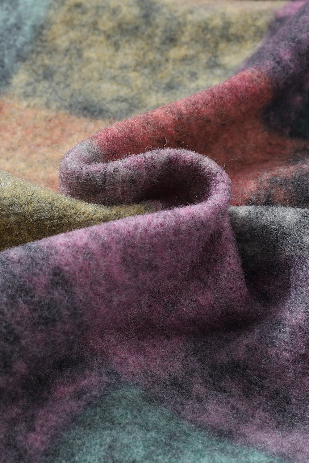 Veste surdimensionnée à poches et carreaux brossés