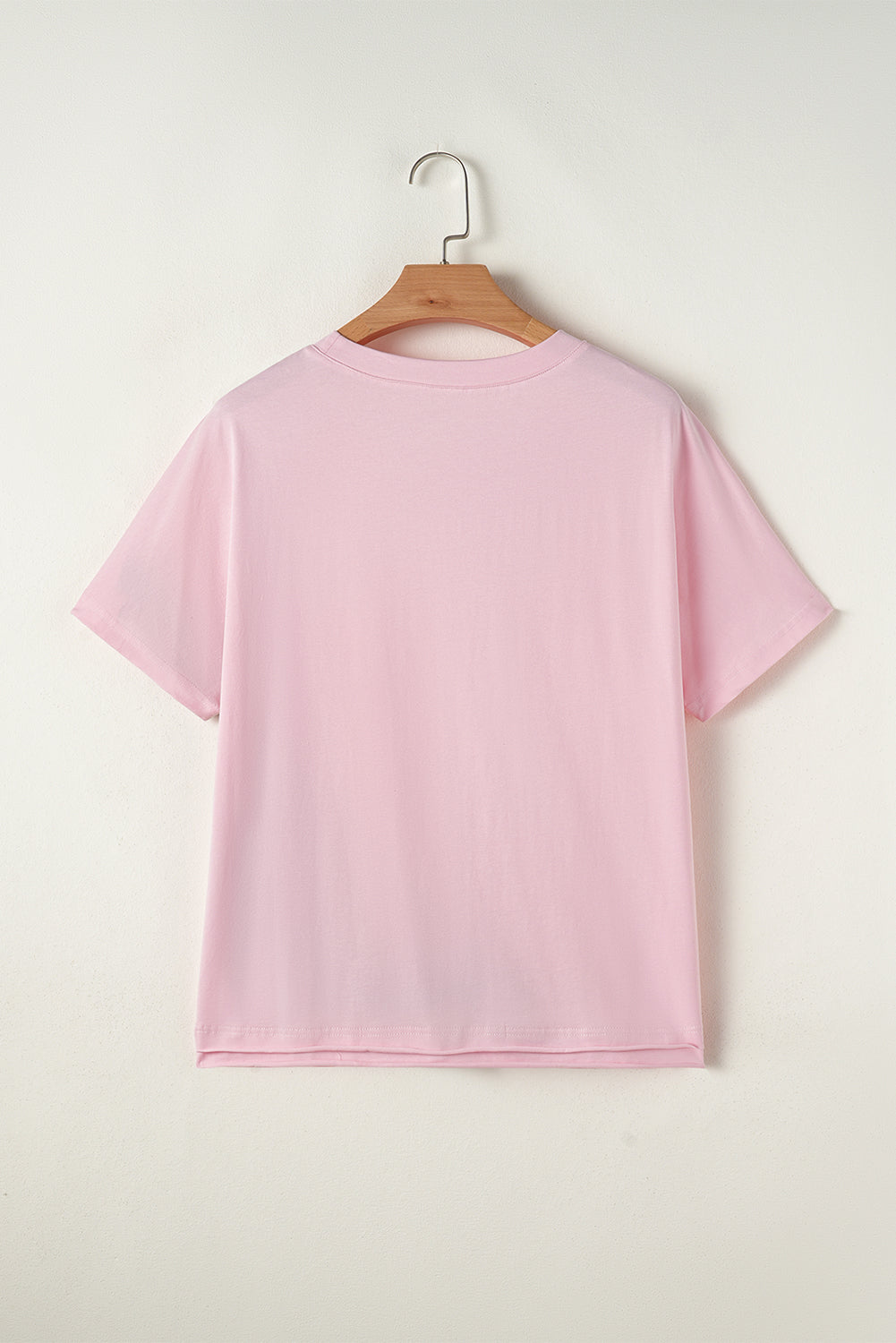 T-shirt ras du cou à coutures contrastées et patchwork