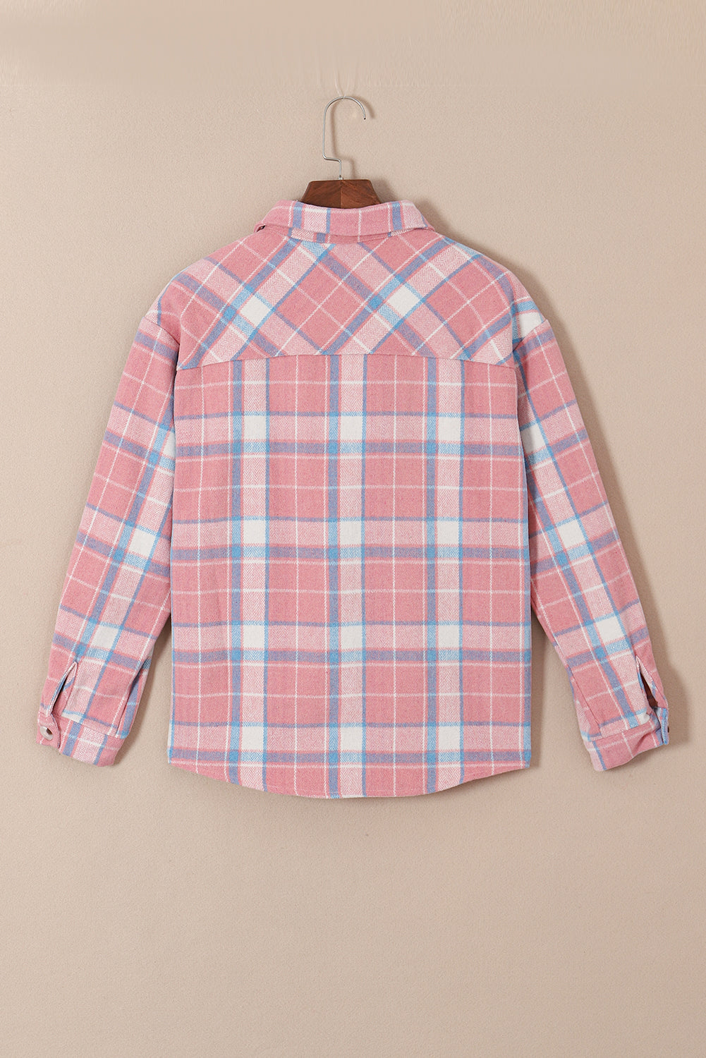 Veste en flanelle à carreaux avec poche à rabat