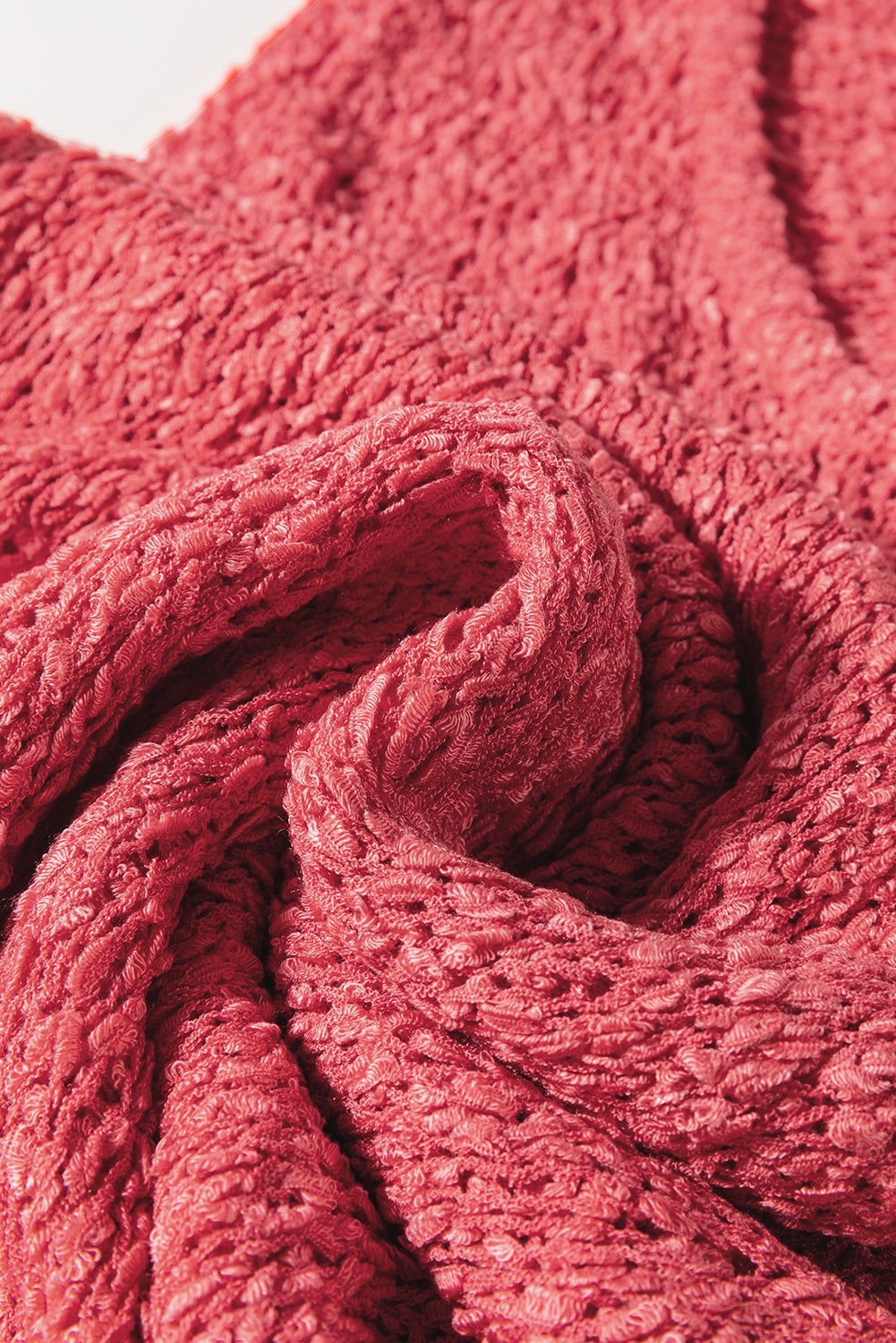 Gilet pull coupe slim en tricot texturé a col en U