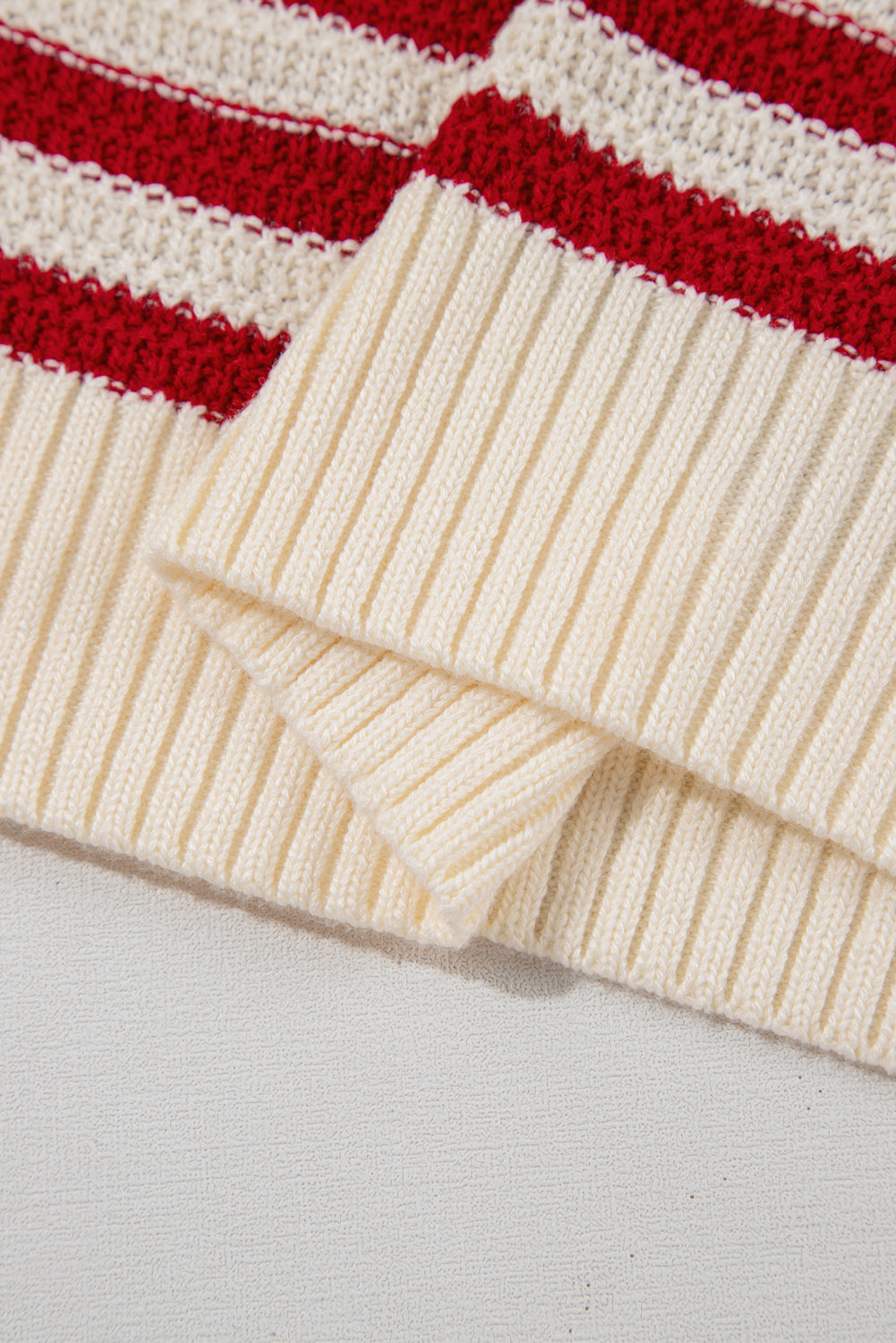 Débardeur en tricot texturé à ourlet côtelé