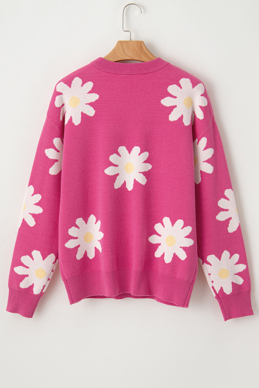 Pull a manches longues et col rond Daisy Flower
