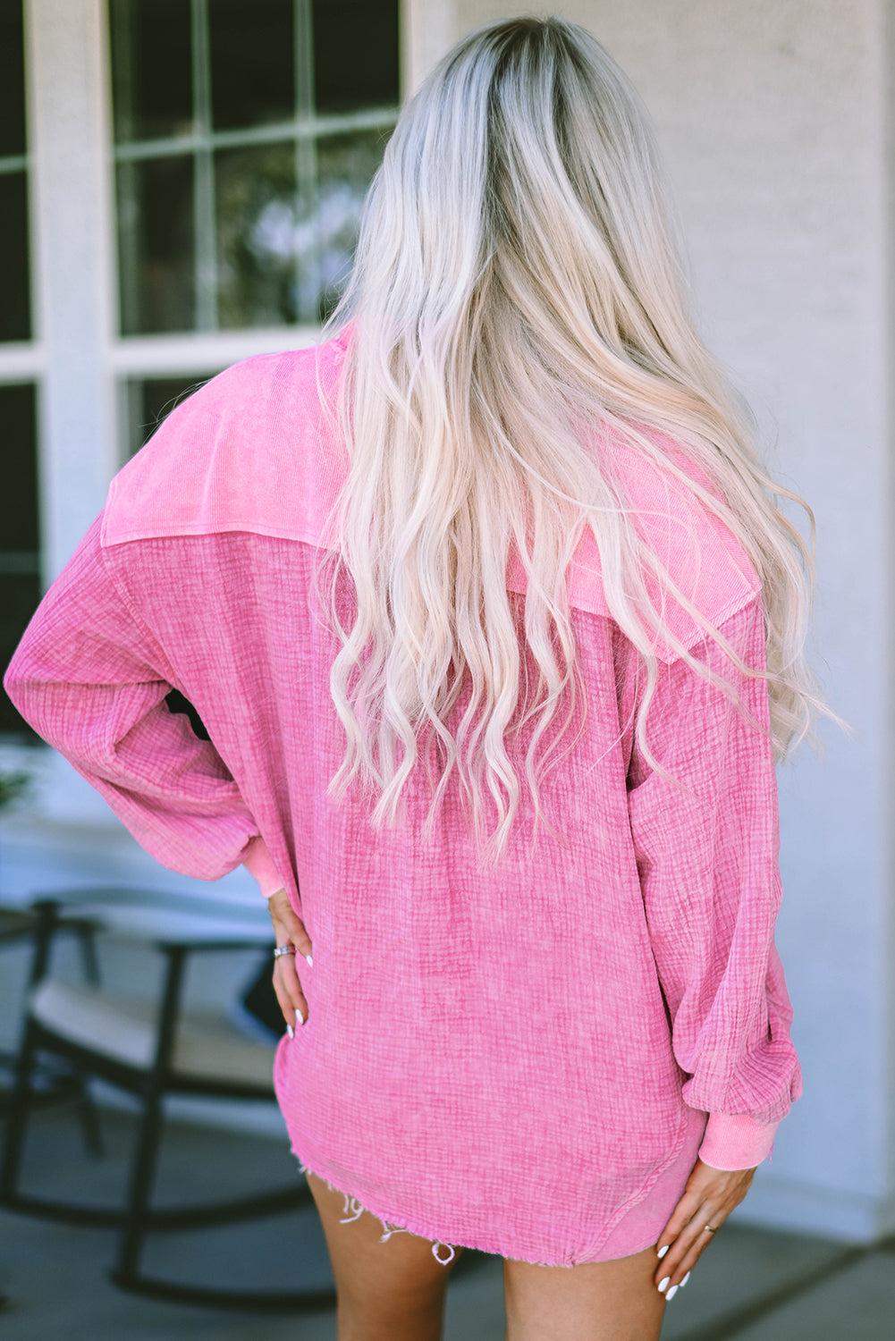 Veste en coton lavé minéral