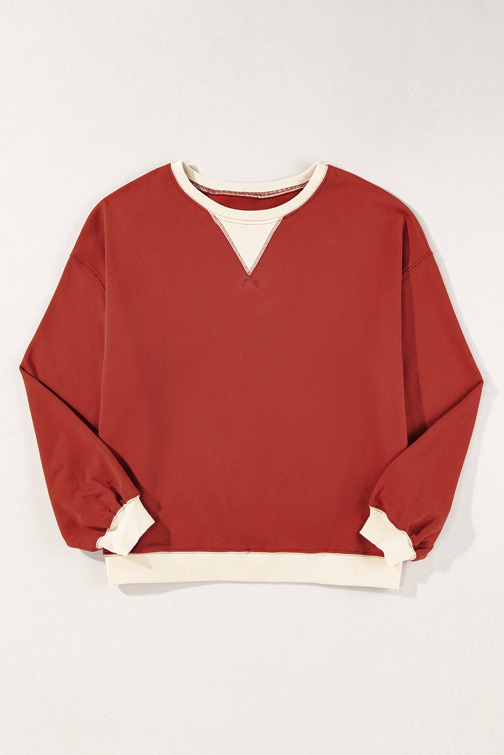 Sweat-shirt oversize à épaules tombantes et patch color block