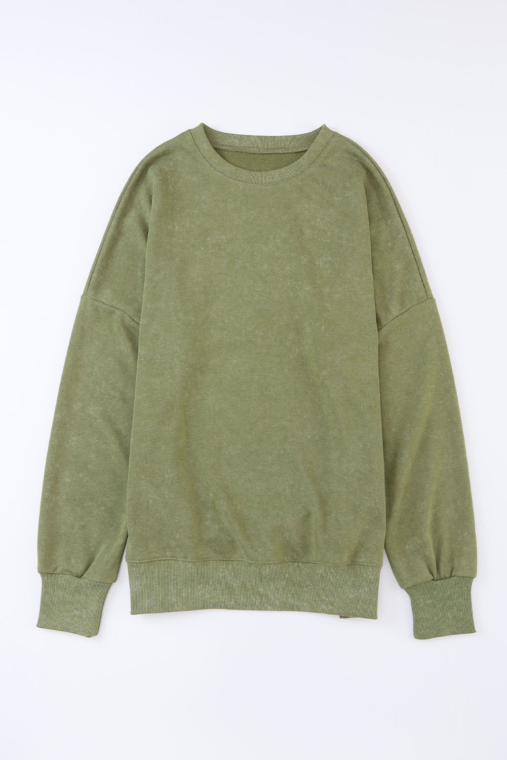 Sweat-shirt surdimensionné à épaules tombantes et bordure côtelée