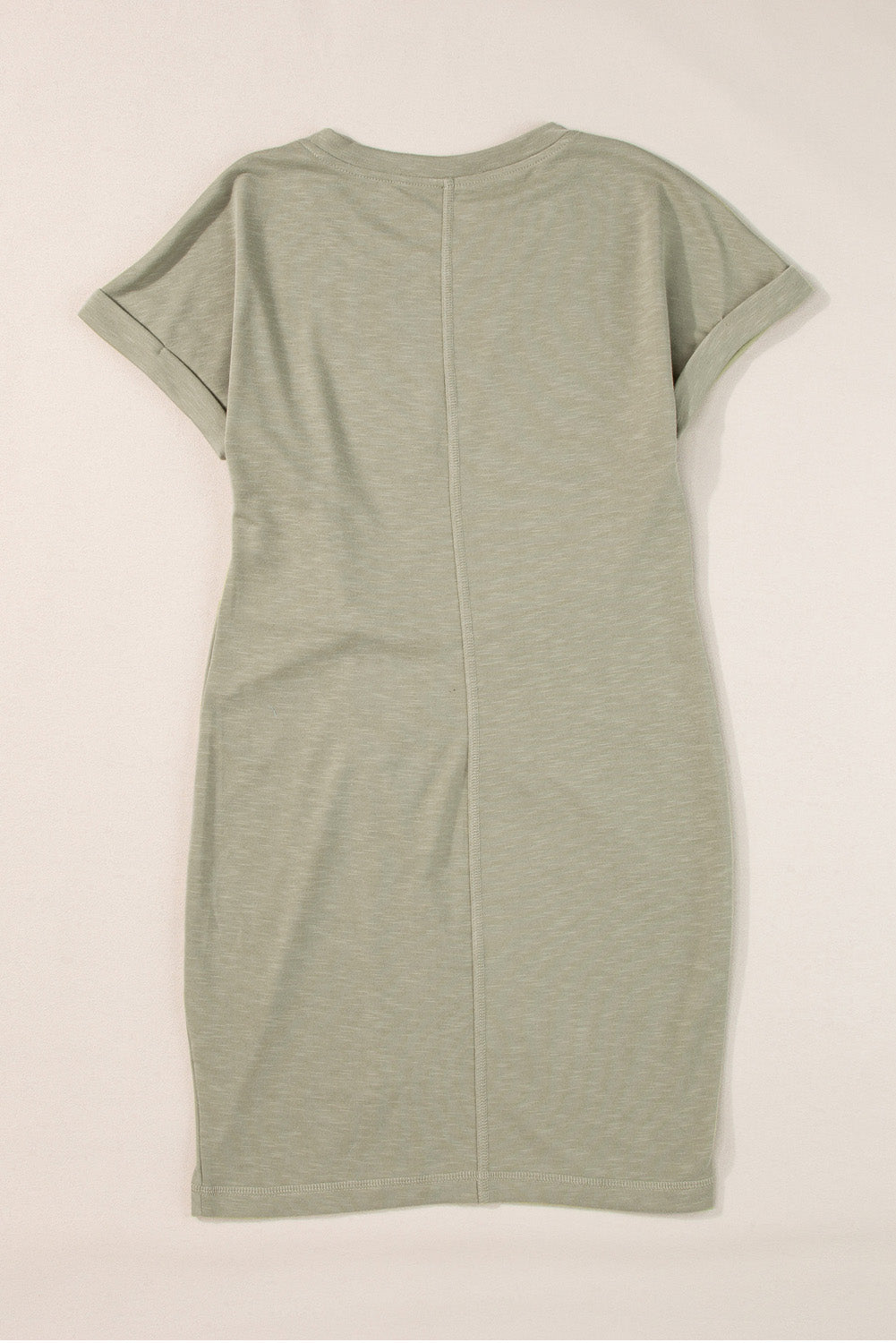 Mini-robe t-shirt torsadée a manches pliées