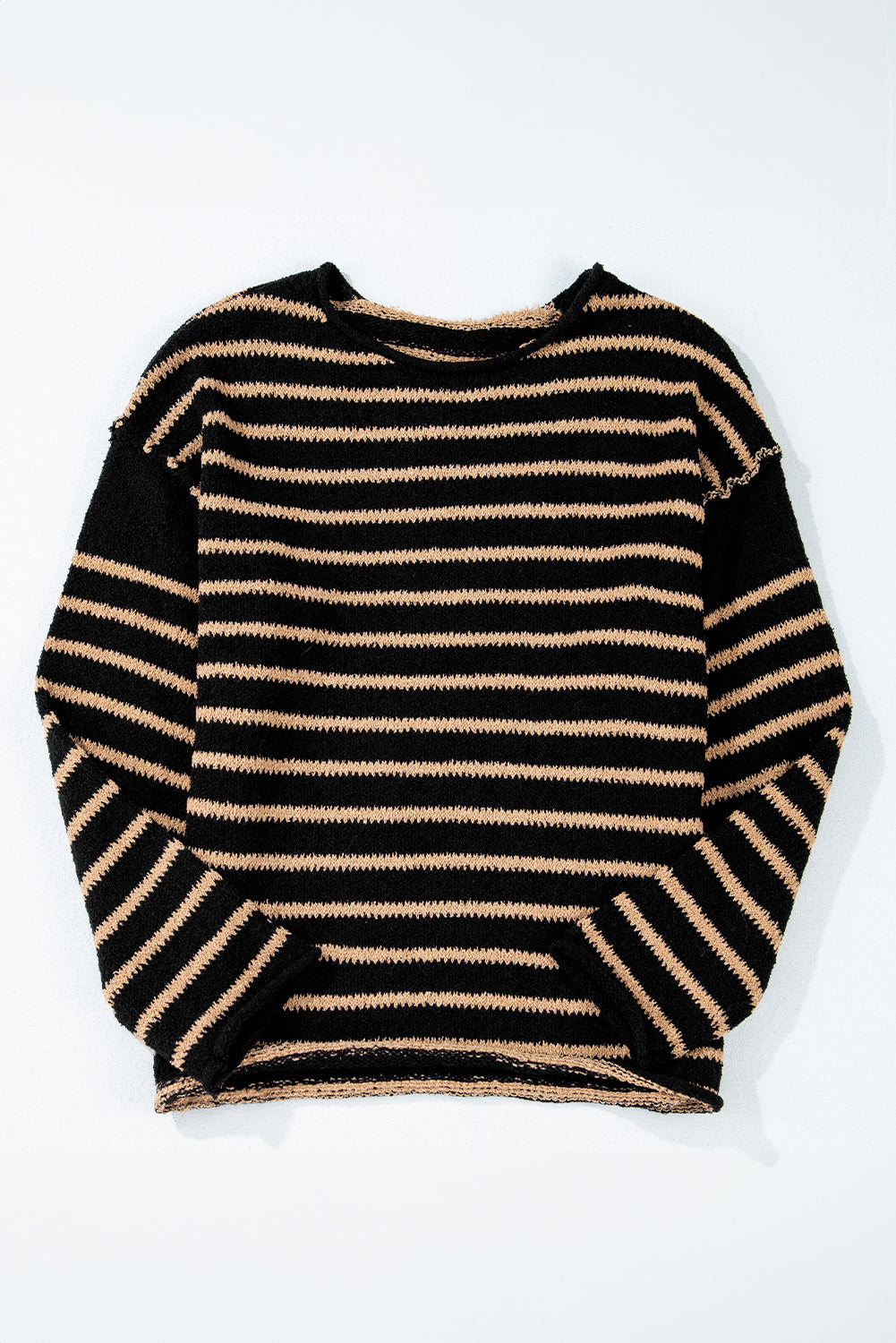 Pull ample a col rond et épaules tombantes