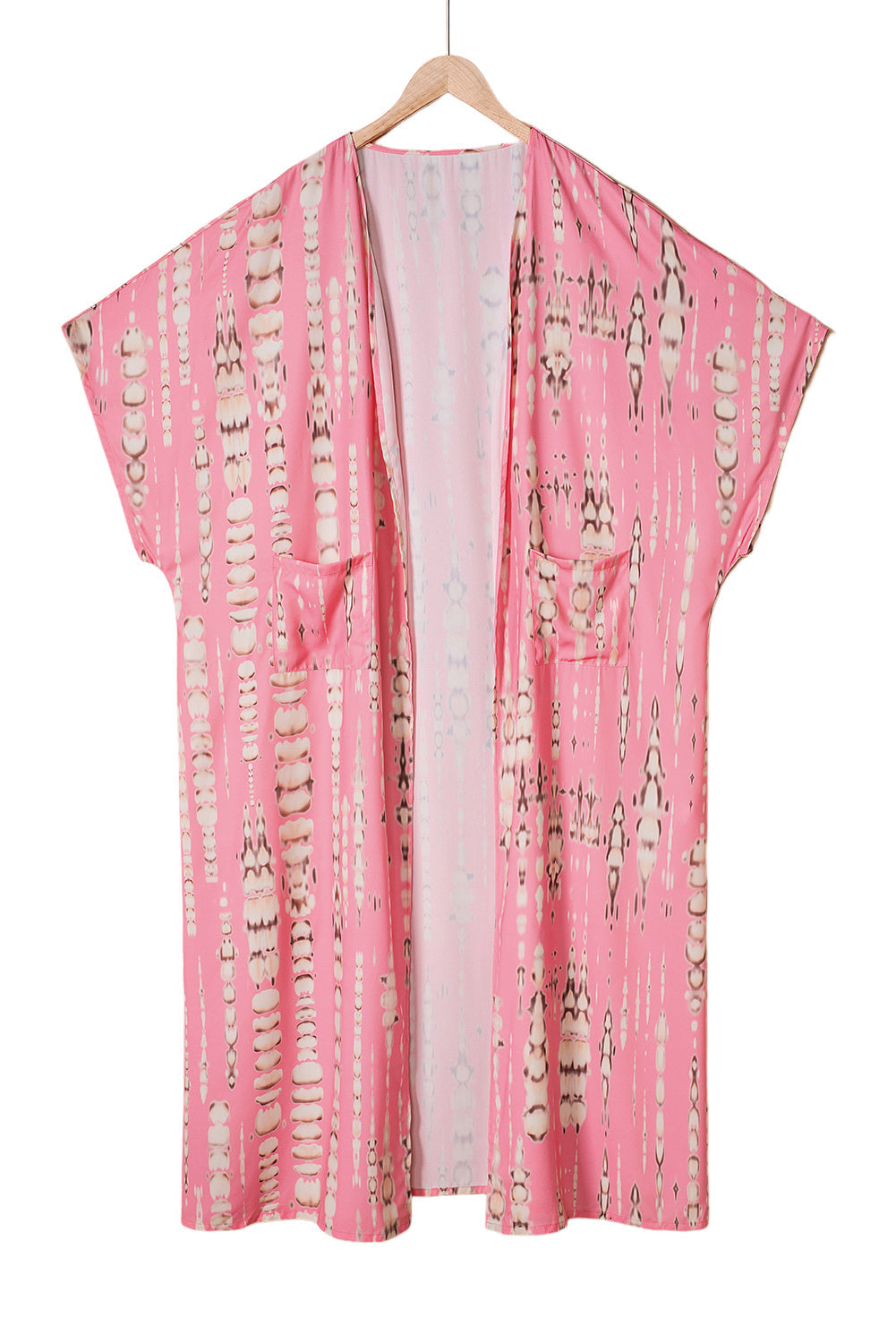 Kimono long surdimensionné tie-dye bohème