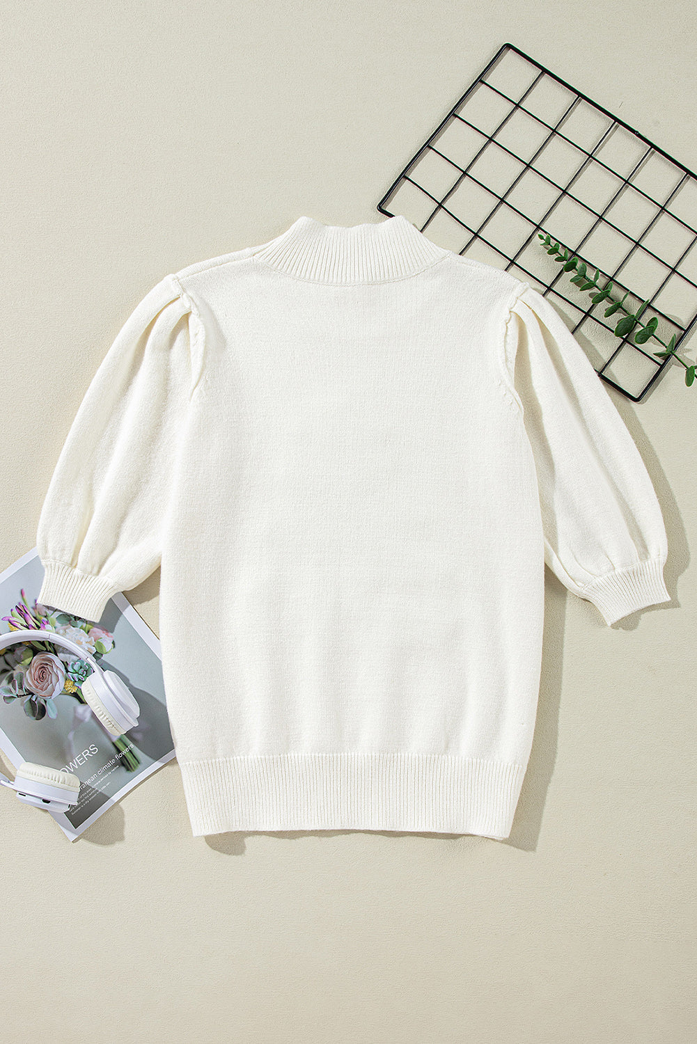 Pull a manches bouffantes avec motif d'arbre de Noël Tinsel