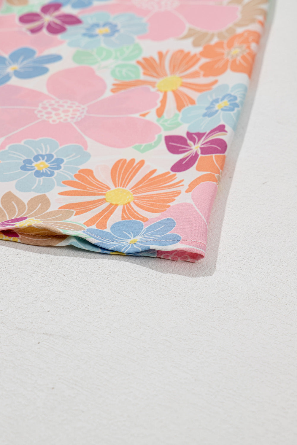 Robe babydoll fleurie à manches bouffantes et col carré