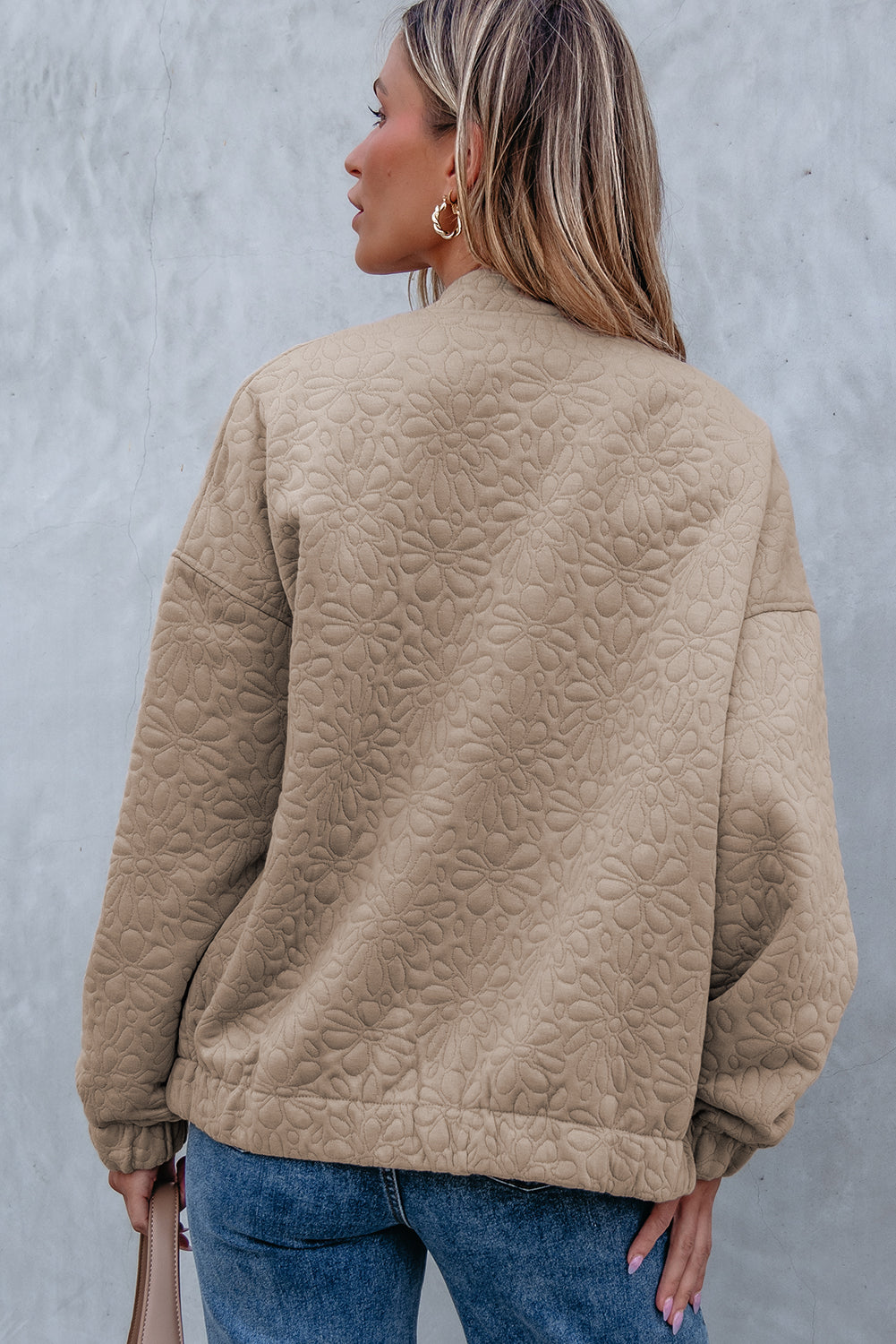 Veste matelassée a fleurs