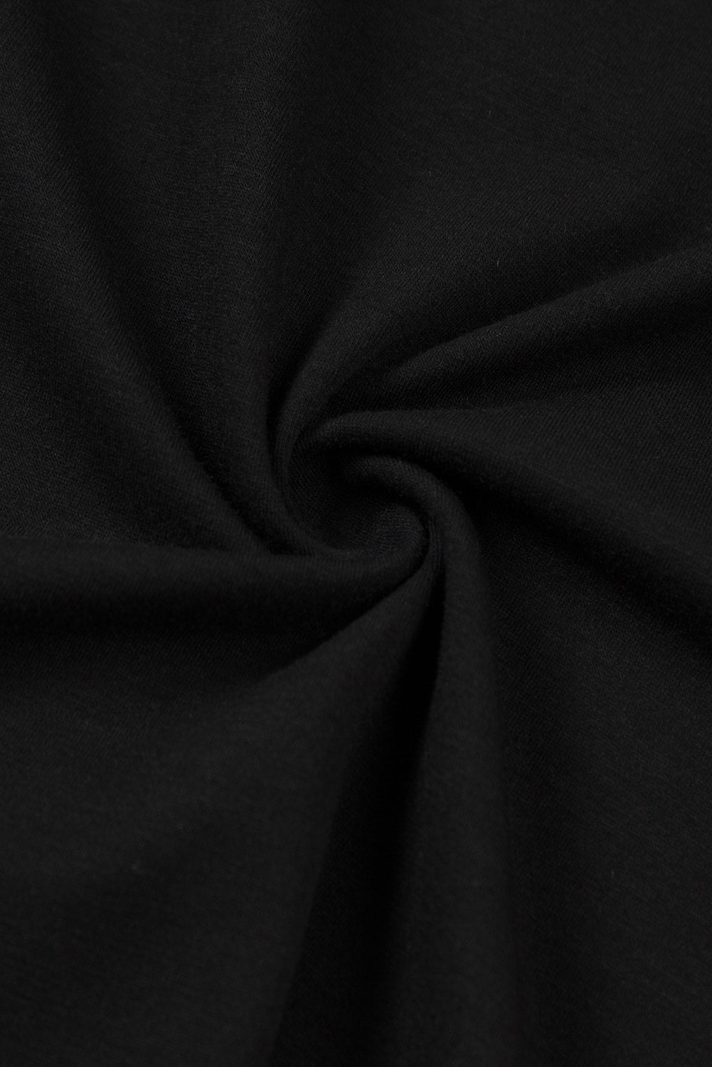 T-shirt noir à col rond de couleur unie