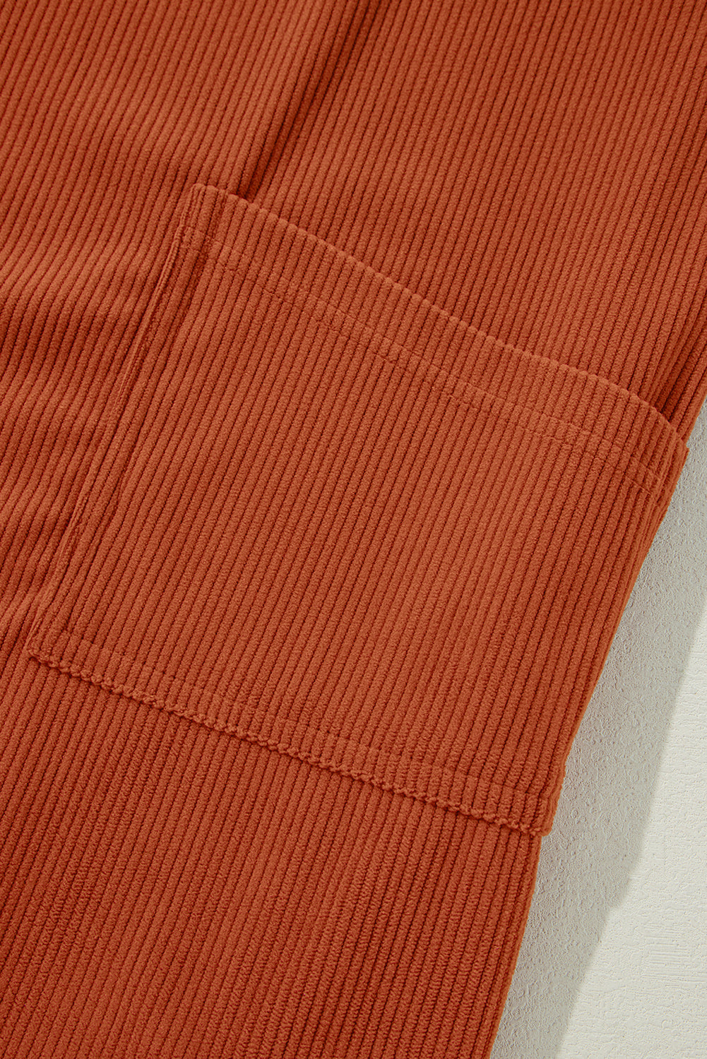 Robe salopette en velours côtelé sans manches avec poches avant unies